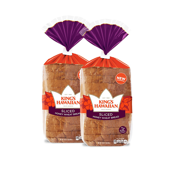 Honey Wheat Sliced Bread, 2 Pack